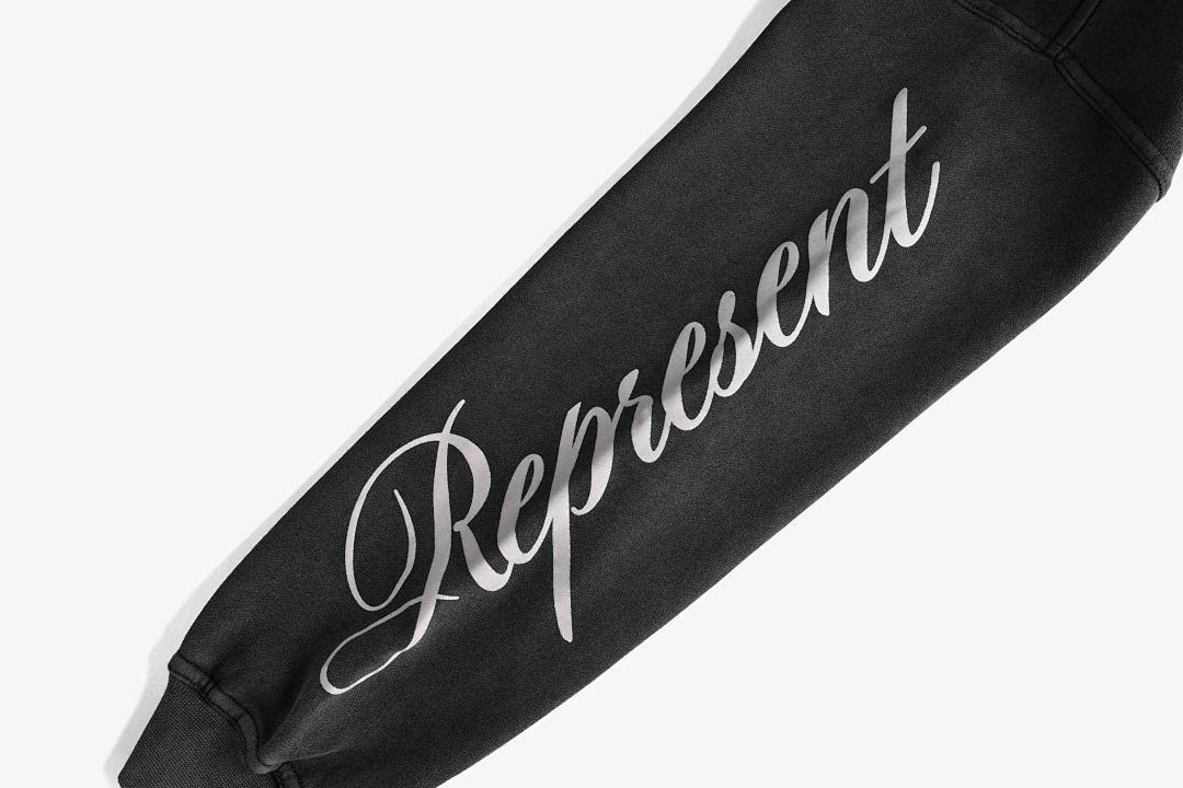 Represent 238 Represent World Championship BOXY Hoodie “ Military ” Print Washed : Black S M L - Image 11