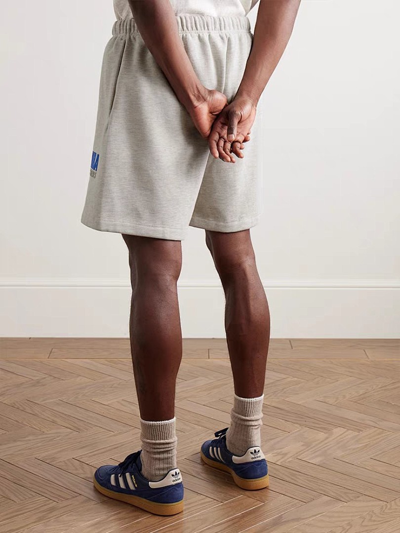 Essentials 178 Essx NBA Collab FW24 Sweatshorts Label Lace Up Short : Light Mist Grey Black :S-XL - Image 20