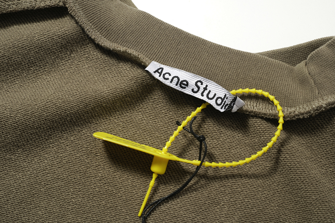 Acne Studios 218 AC Buckle LOGO Print Collar Military Green S-XL 3057# - Image 12