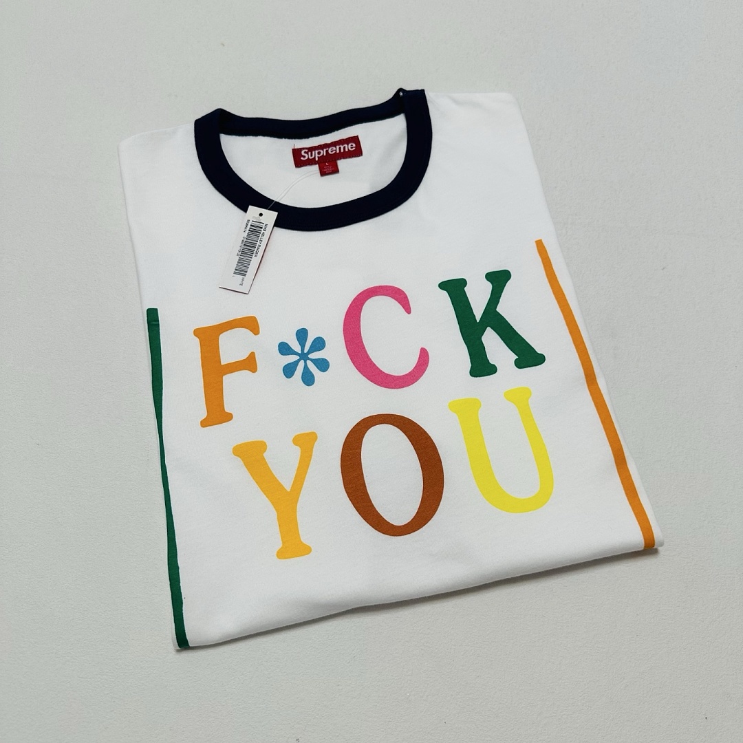 Supreme 148 F*CK T X MIKE KELLEY Collab SS26 RINGER S/S TOP Short Sleeve TEE White S - Image 7