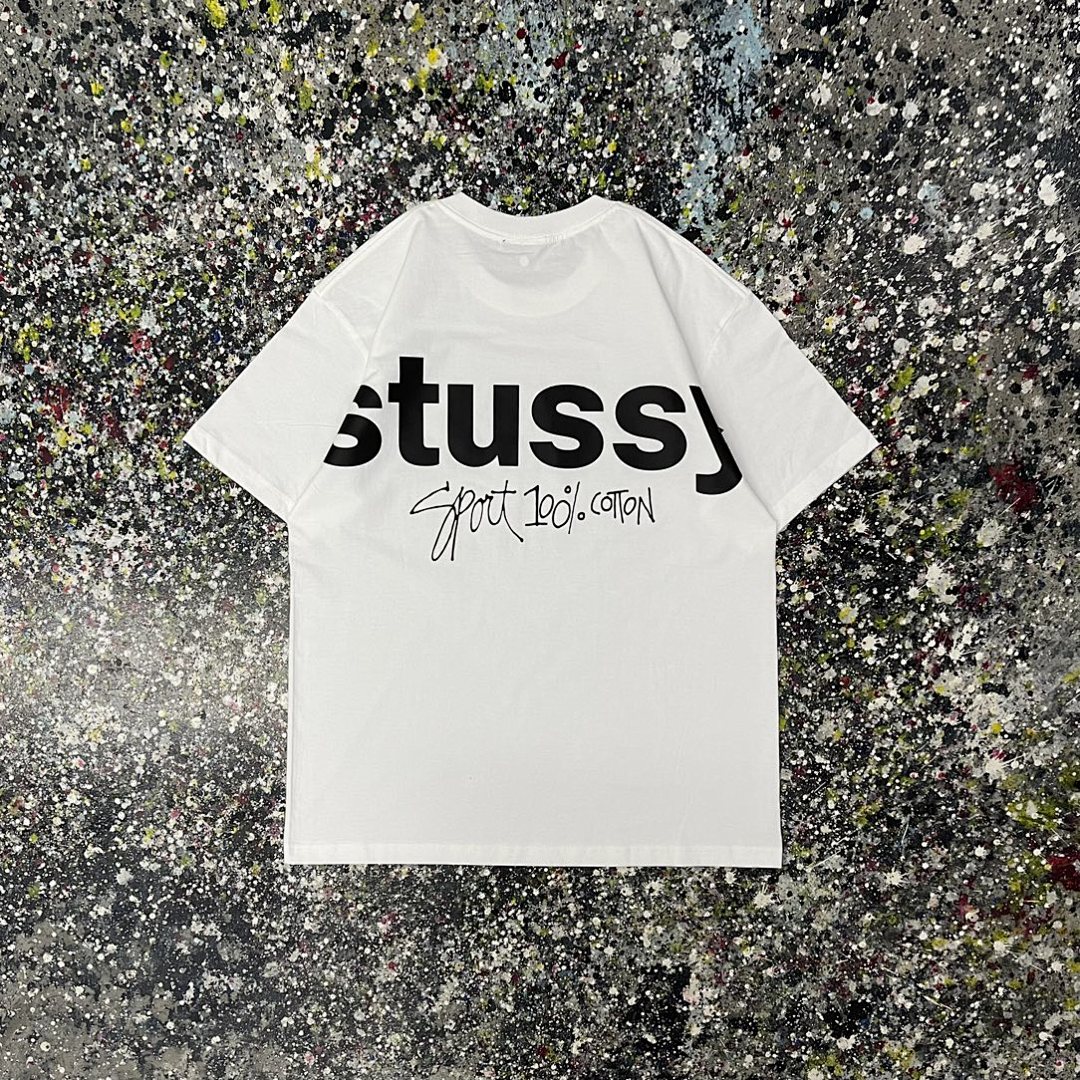 Stussy 108 Stu Big Print Short Sleeve T : White Black Red S Ｍ L XL XXL - Image 8