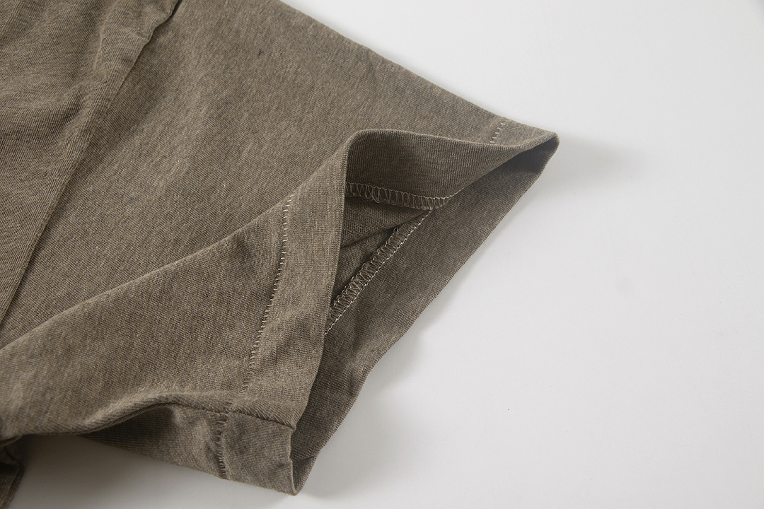 Essentials 118 SS25 Classic Hoodie Label Print Short Sleeve Silk Silver Gum : XS-XL (Grey Brown Oatmeal) - Image 63