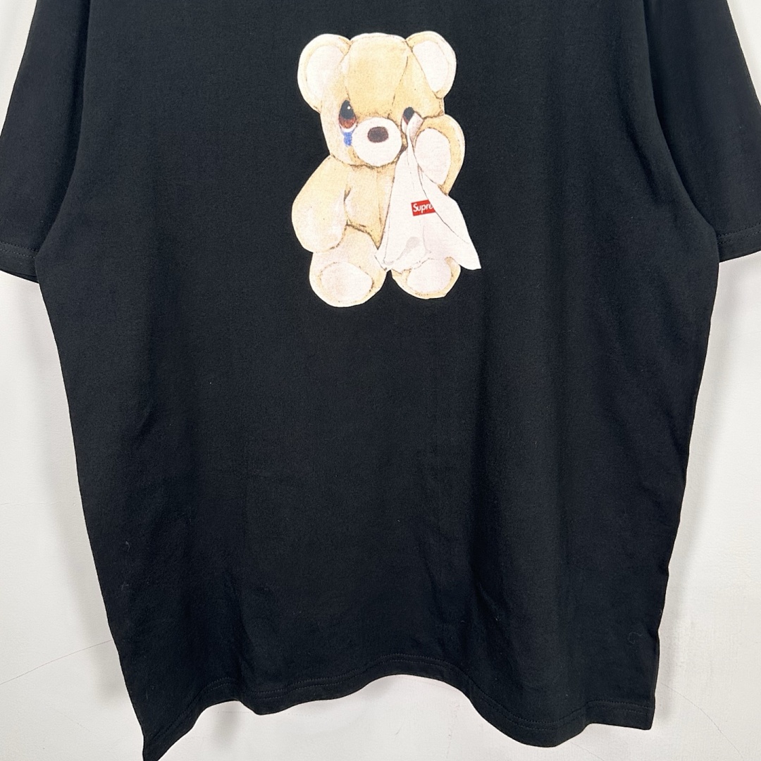 Supreme 138 SS25 BEAR TEE Small T Print Short Sleeve Black White S-XL - Image 7