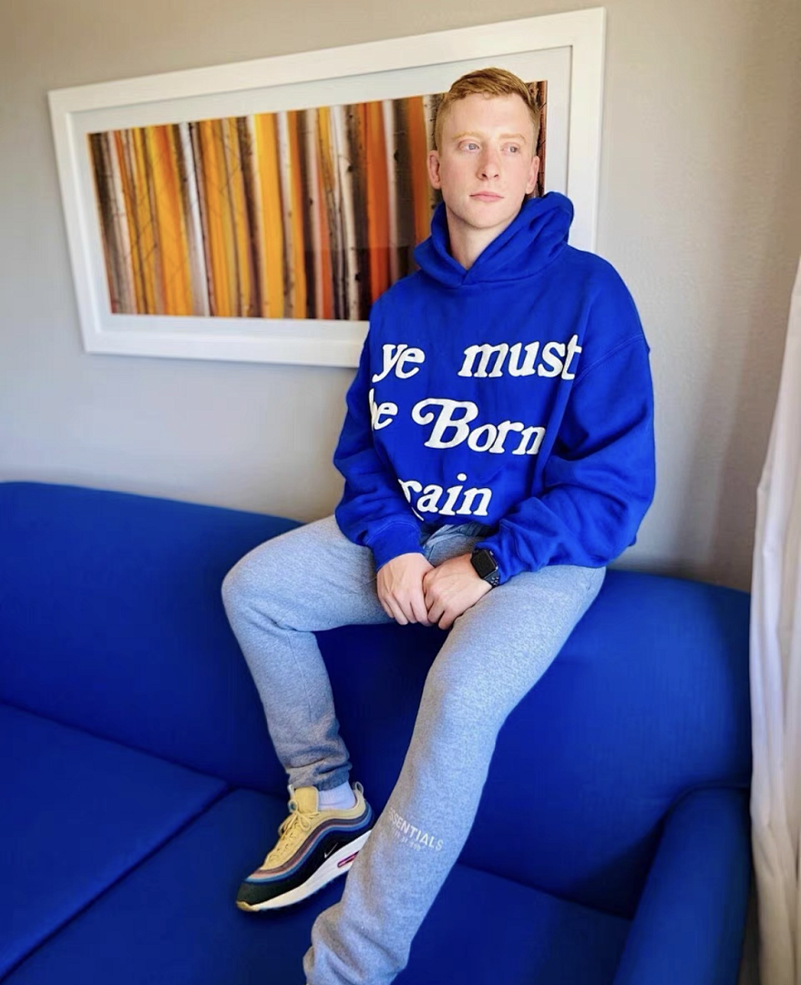 Unbranded 218 CPFM YE MUST BE BORN AGAIN HOODIE Velvet : Black Brown Dark Grey Ink Green Color Blue Yellow Bright Red Orange Purple S M L - Image 30