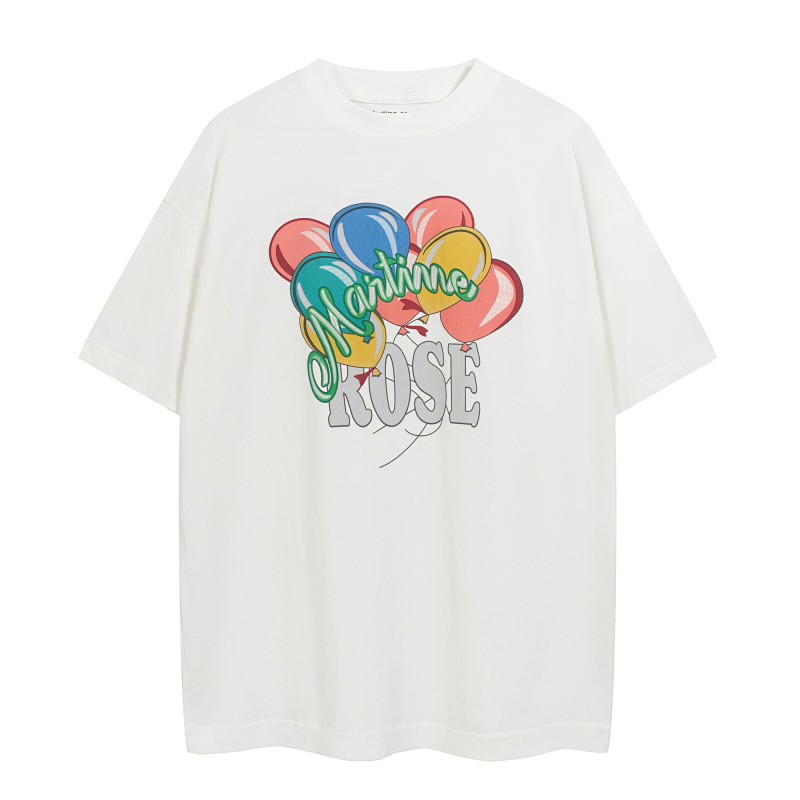 Martine Rose 118 Martine Rose LOGO Print Short Sleeve T White S-XL 8060#