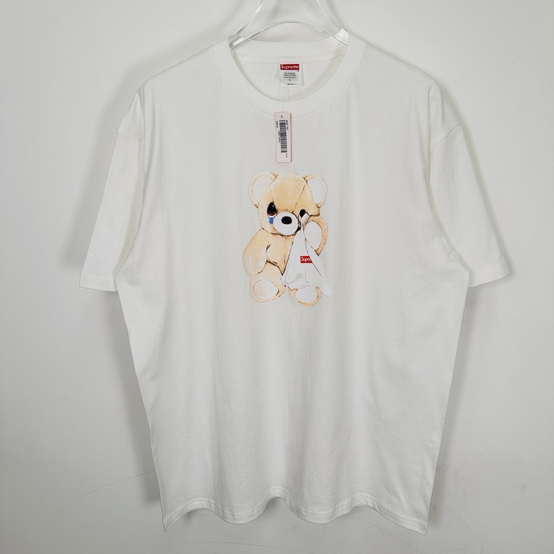 Supreme 138 SS25 BEAR TEE Small T Print Short Sleeve Black White S-XL - Image 11
