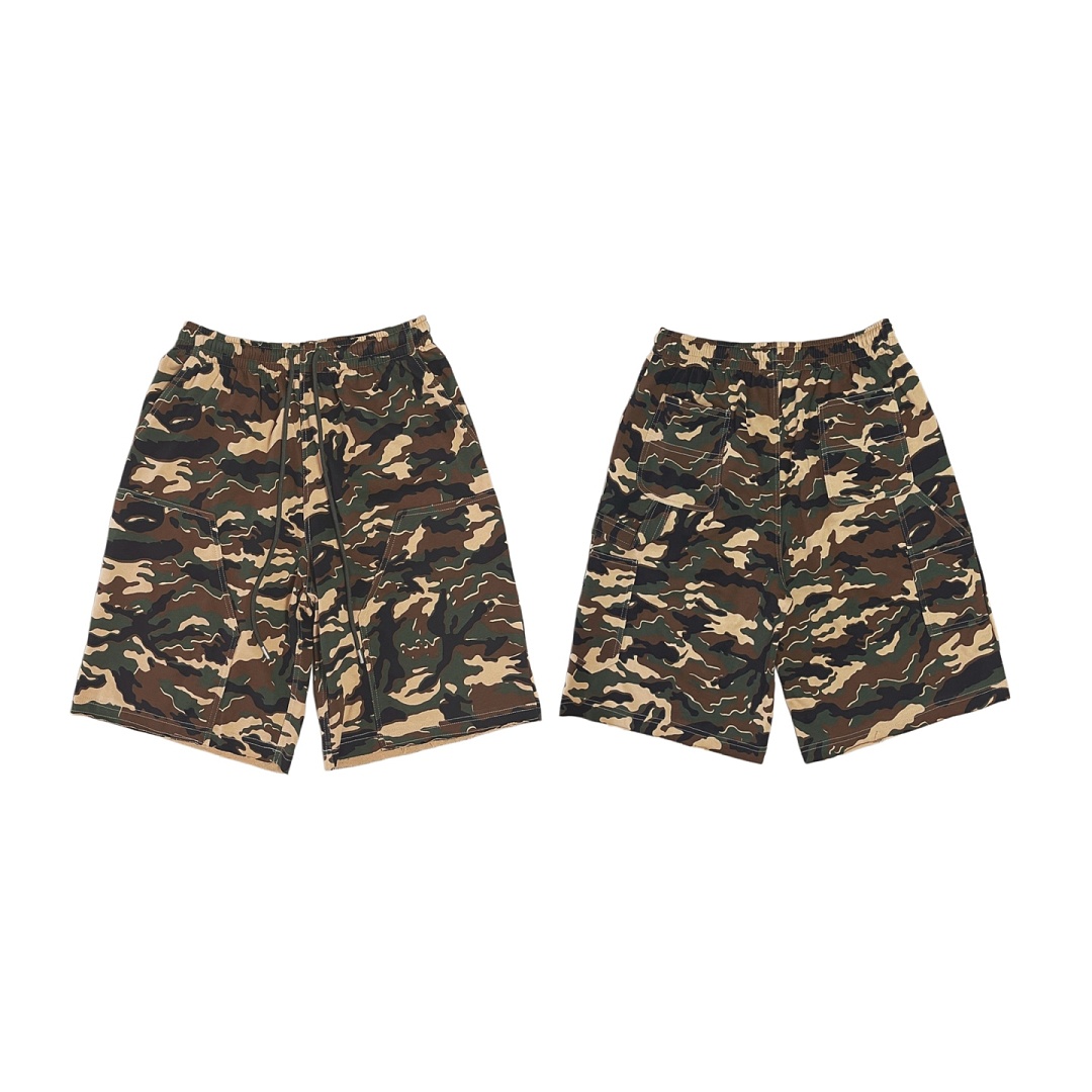 Bape 178 Glitch Woodland Camo Double Wide Version Model Short : S M L - Image 3