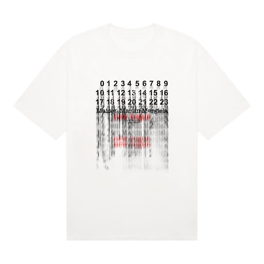 On Running 108 New Vogue × MM6 Maison Margiela LOGO Print Short Sleeve T Black White 46 48 50 52 3966# - Image 32
