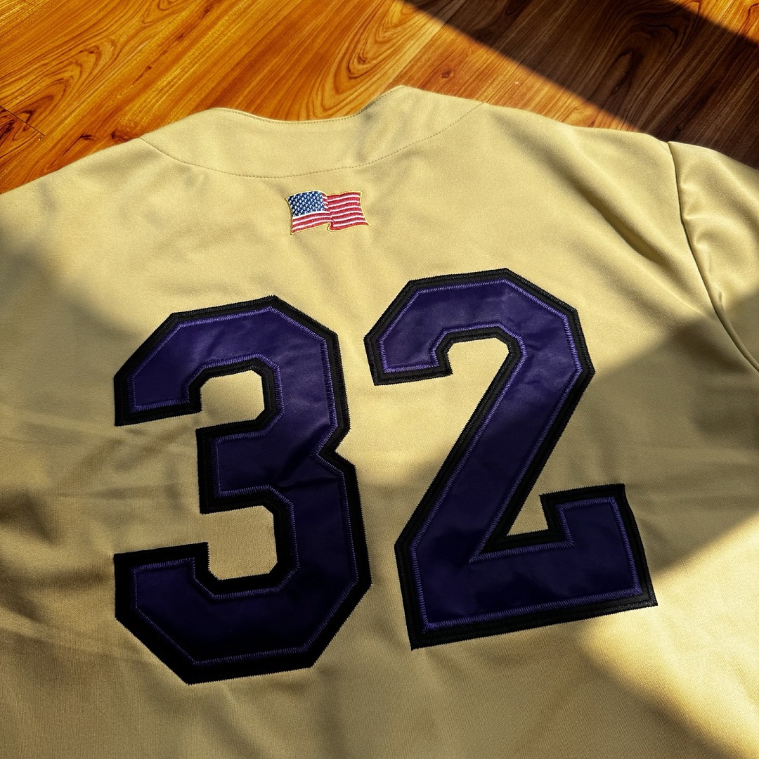Supreme 268 FW25 WEEK1 Swords Baseball Jersey Label Patch Logo Buckle Short Sleeve : Black, Gold, Blue S-XL - Image 16