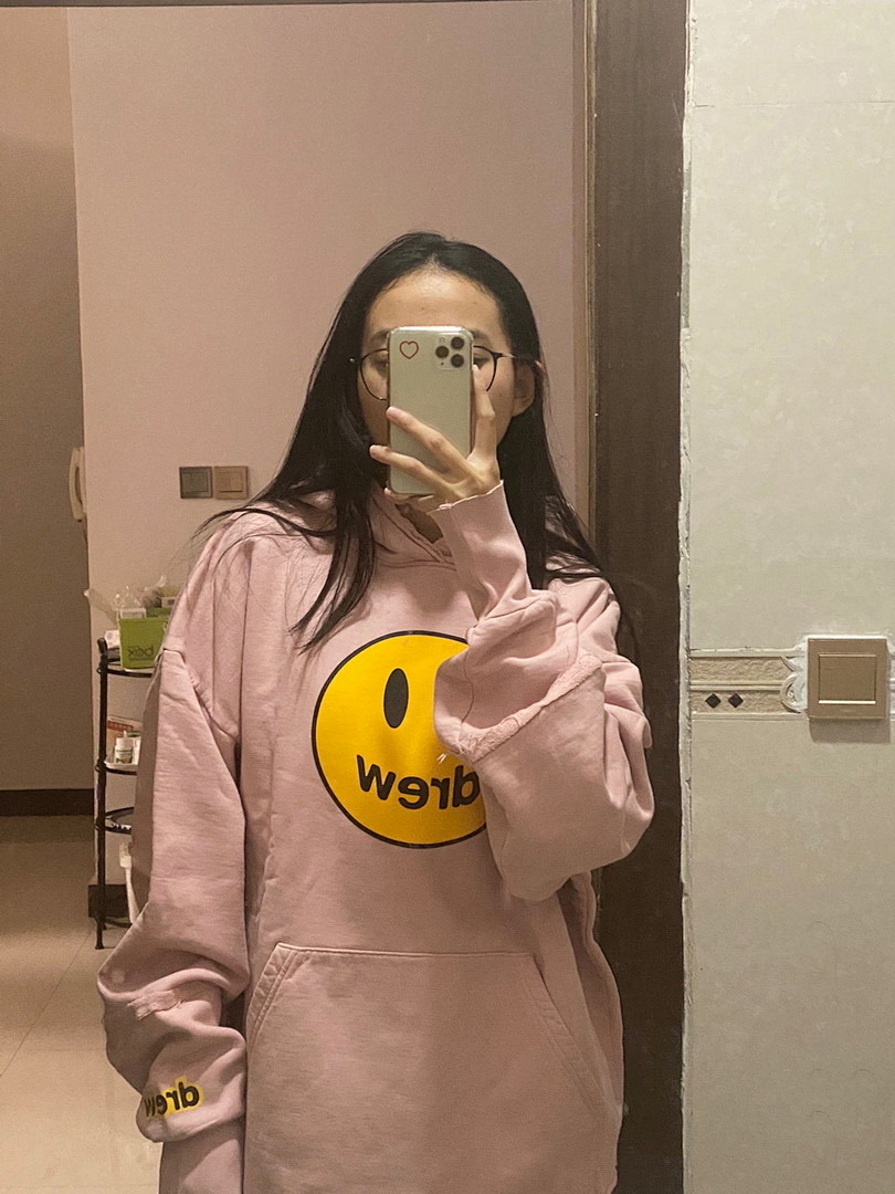 Off-White 218 Drew House 21Ss Mascot Deconstructed Hoodie Black Off White Pink S M L - Image 28