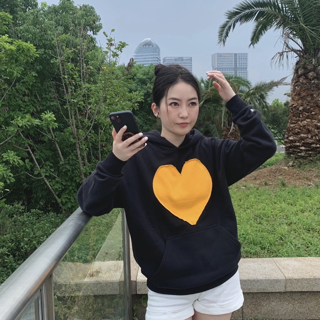 Drew House 238 DREW HOUSE FW23 LOVE HOODIE Embroidered Print Velvet : Black S M L - Image 6
