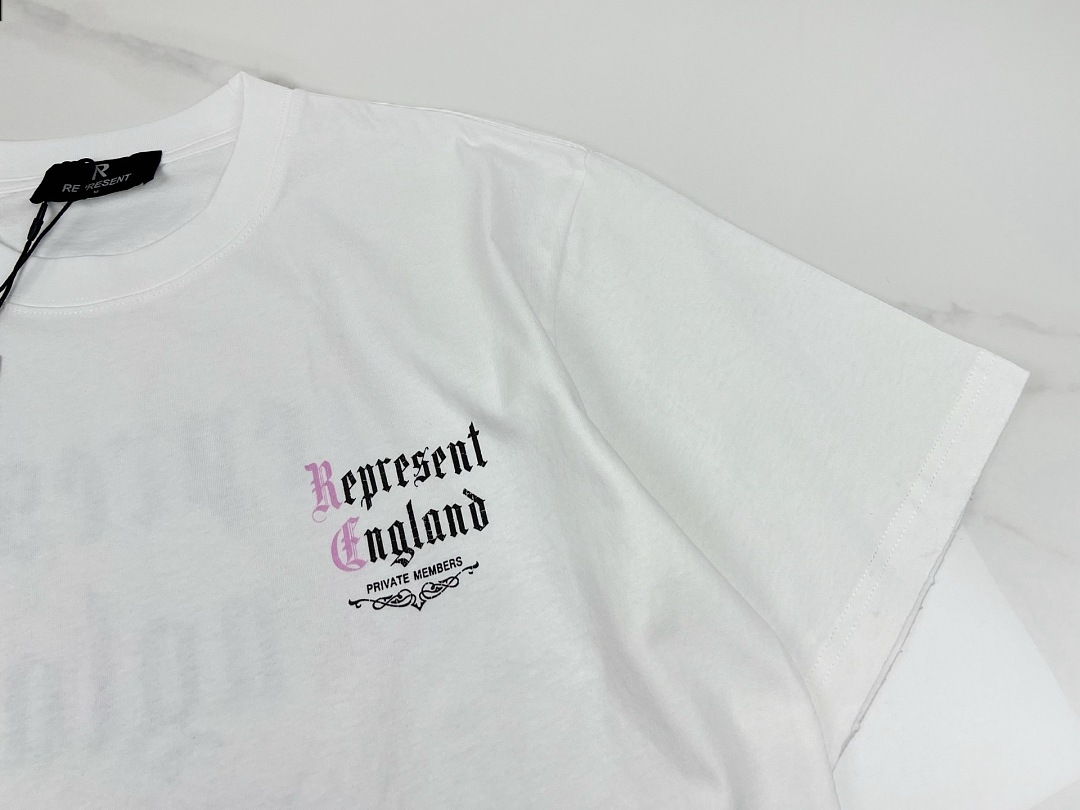Off-White 128 REPRESENT New High Mens Womens Top Water Wide Short Sleeve T : S M L XL Off (White) - Image 15