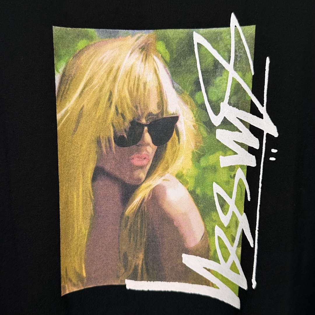 Stussy 138 STU SS25 Gold Womens T LAURA TEE Print Short Sleeve Black White S - Image 13