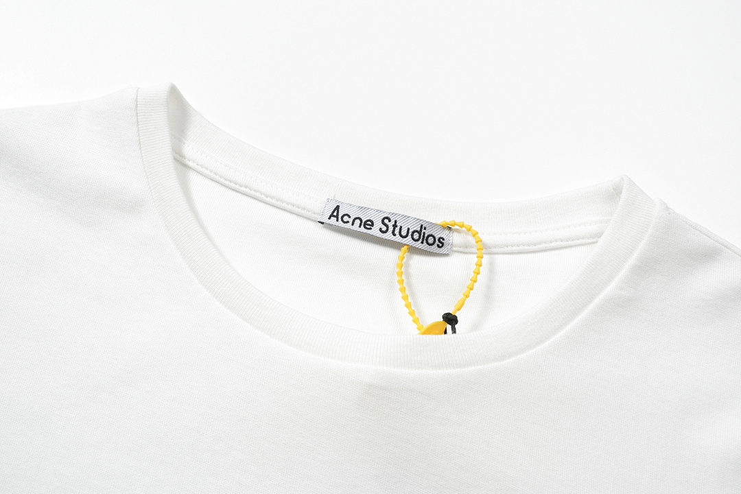 Acne Studios 128 AC LOGO Print Long Sleeve T Black White S-XL 8296# - Image 5