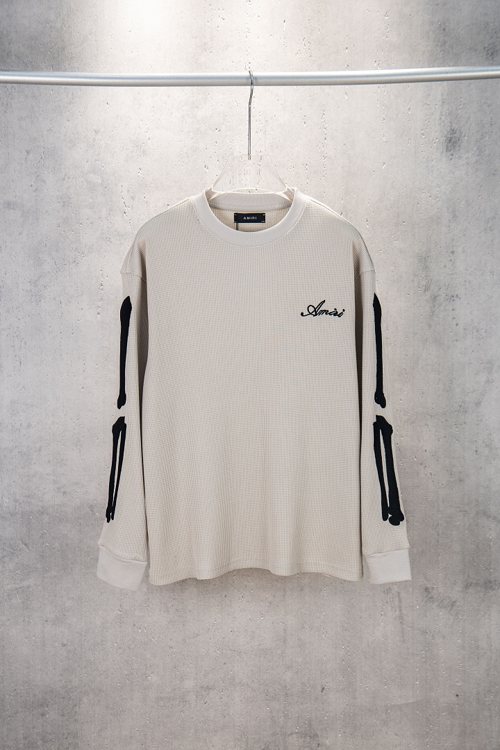 AMIRI 168 Wide Version Model Long Sleeve Black Apricot Light Grey S M L XL 601# - Image 48