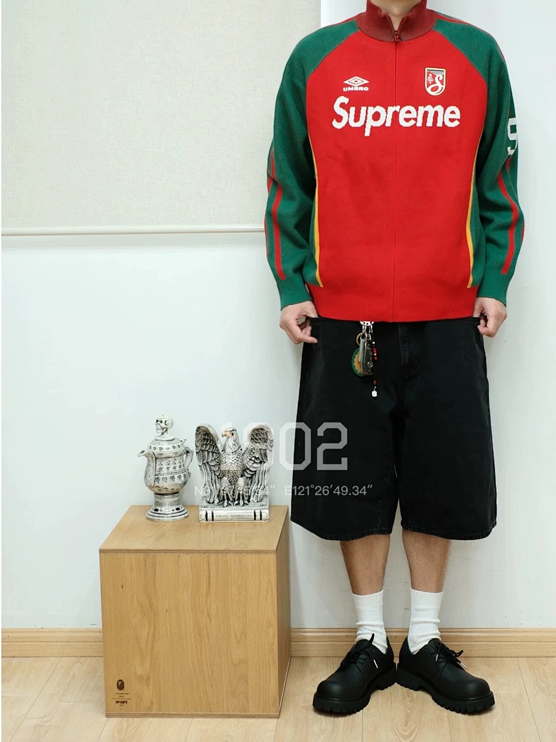 Supreme 398 SS25 Collab Fleece Black Red Purple Light Blue S - Image 86