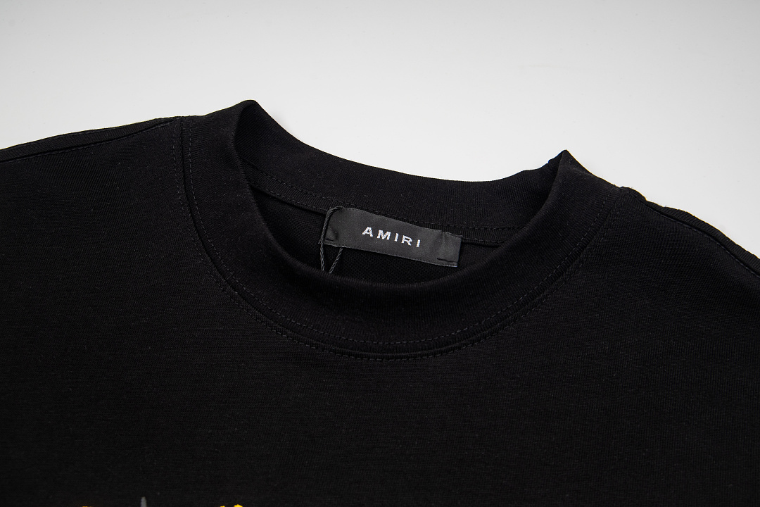 AMIRI 148 Wide Version Model Long Sleeve T Black White S M L XL 604# - Image 5