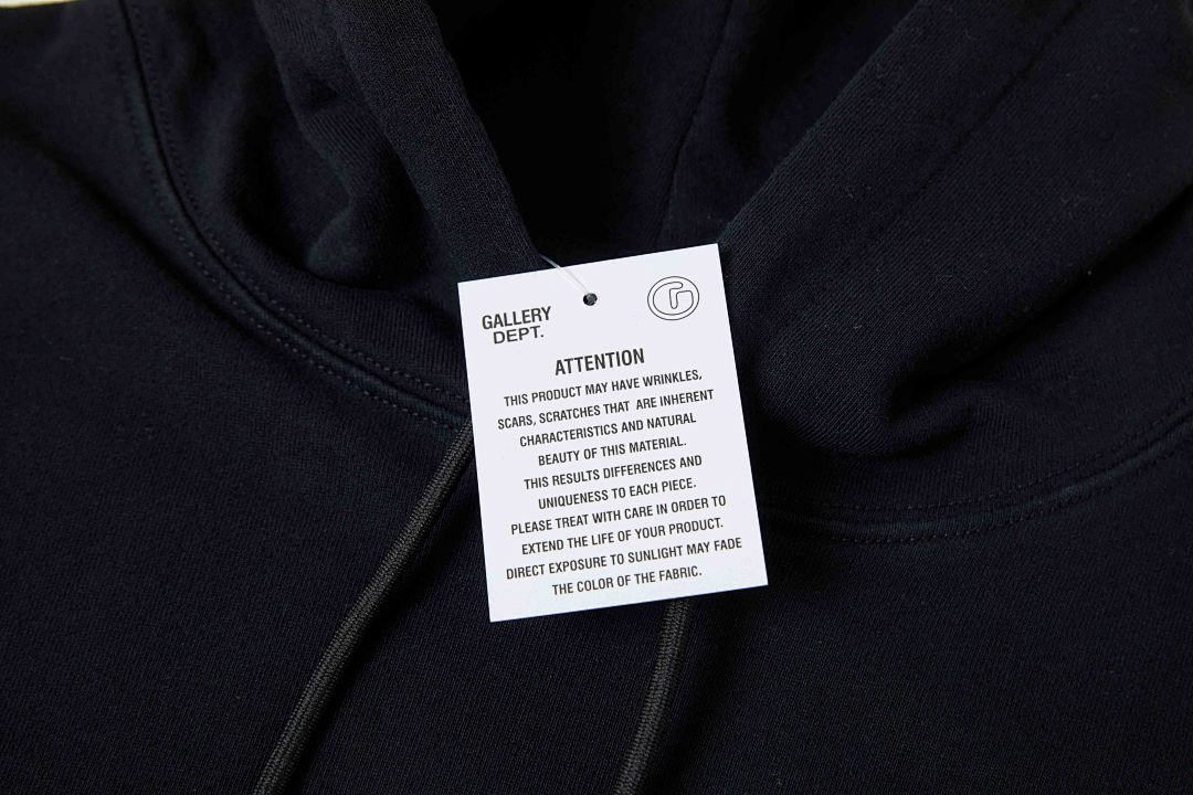 Gallery Dept 238 GALLERY DEPT MUSIC LIVES ON ATK HOODIE Patch Limited Exclusive Print : Washed Black S M L - Image 10