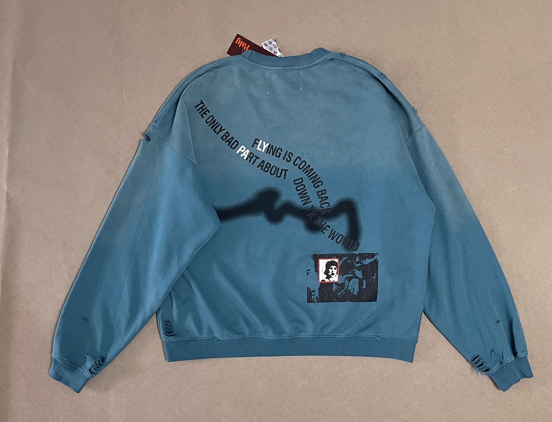 Unbranded 198 Paly Hollywood StreetwiseAirbrush Crewneck : Blue Green S M L - Image 6