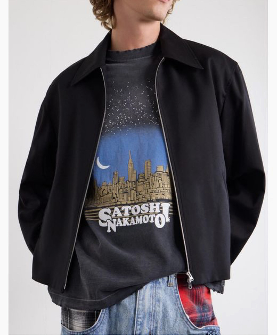 Unbranded 128 Satoshi Nakamoto Night Sky Stitching Short Sleeve T : Washed Black S M L - Image 13