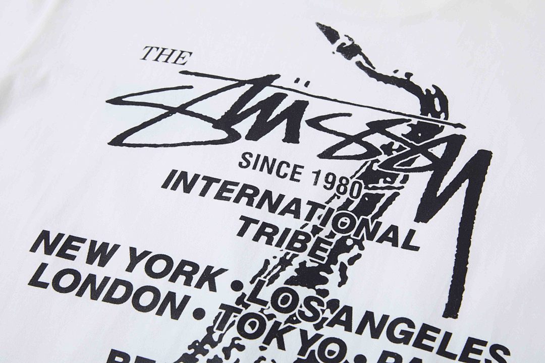 Stussy 108 Stu FW24 BEAT SOUNDS TEE PIGMENT DYED Print Short Sleeve T Black White S M L - Image 11