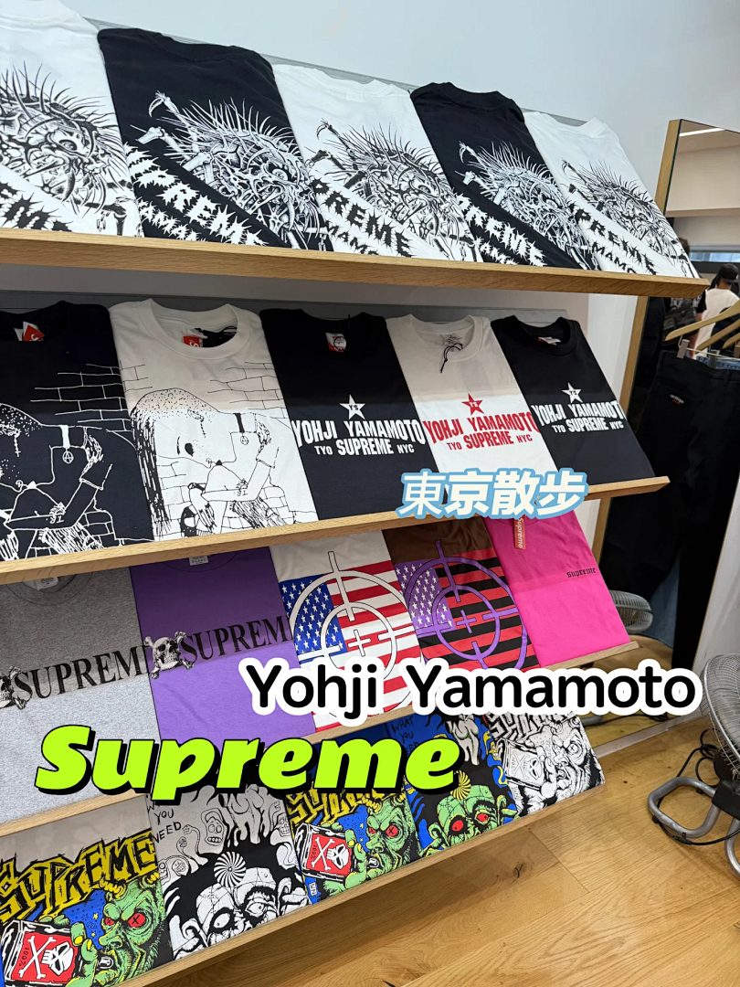 Supreme 128 Mountain Y'S THINKER TEE Print T Black White S-XL - Image 26