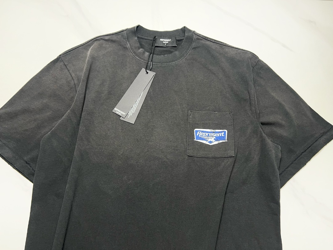 Off-White 148 REPRESENT High Mens Womens Wide Washed Short Sleeve : S M L XL Off (White) - Image 11