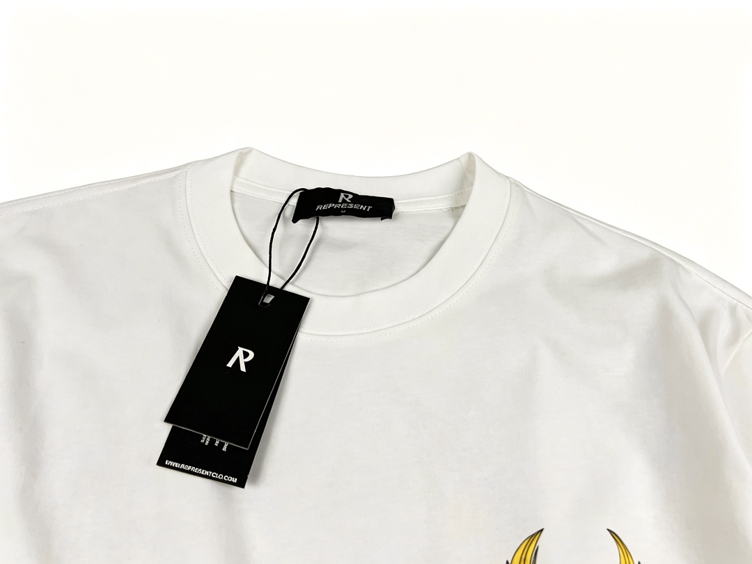 Off-White 138 REPRESENT New High Mens Womens Top Water Wide Short Sleeve : S M L XL Off (White) - Image 12