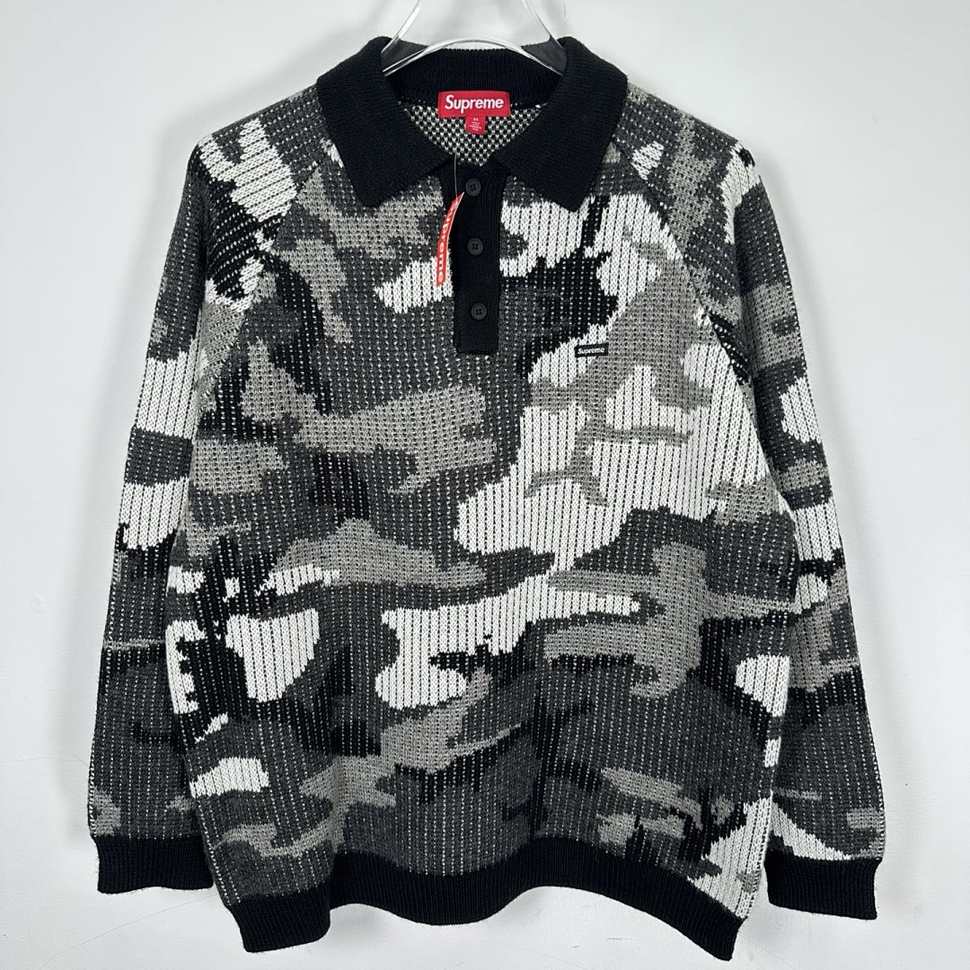 Bape 398 FW25 SMALL BOX POLO SWEATER Embroidered Label Long Sleeve / Fleece Black Pink Camo S-XL - Image 26