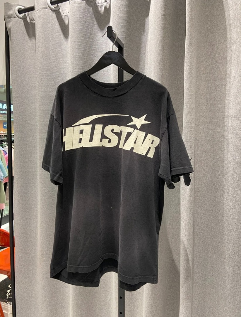 Hellstar 128 HELLSTAR STUDIOS Mens Womens Big Logo Solid Cotton Short Sleeve T Water Black S-M-L-XL - Image 14