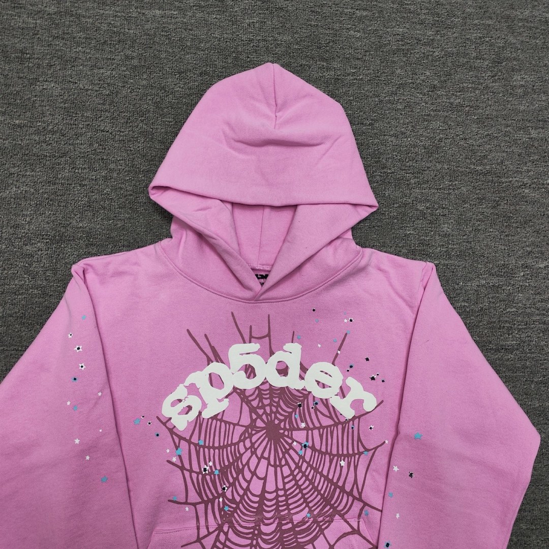 Sp5der FW23 HOODIE Mens Womens Top Pink : S-XXL - Image 11