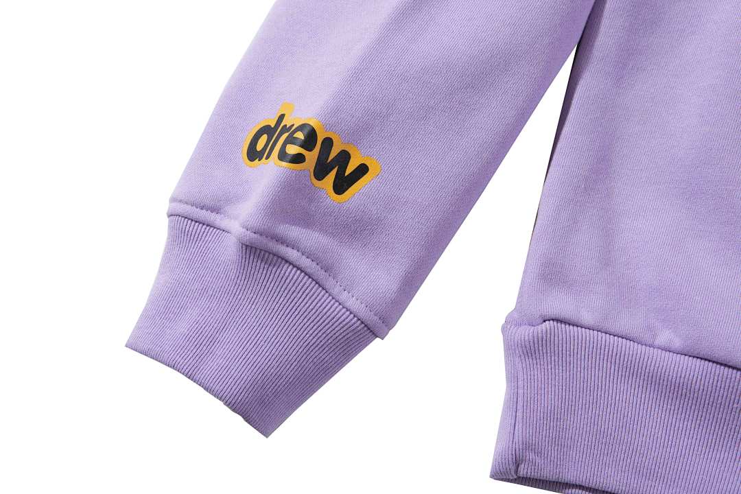 Drew House 228 DREW HOUSE SSENSE Exclusive Painted Mascot Hoodie Collab Limited Embroidered Velvet Black Purple S M L - Image 9