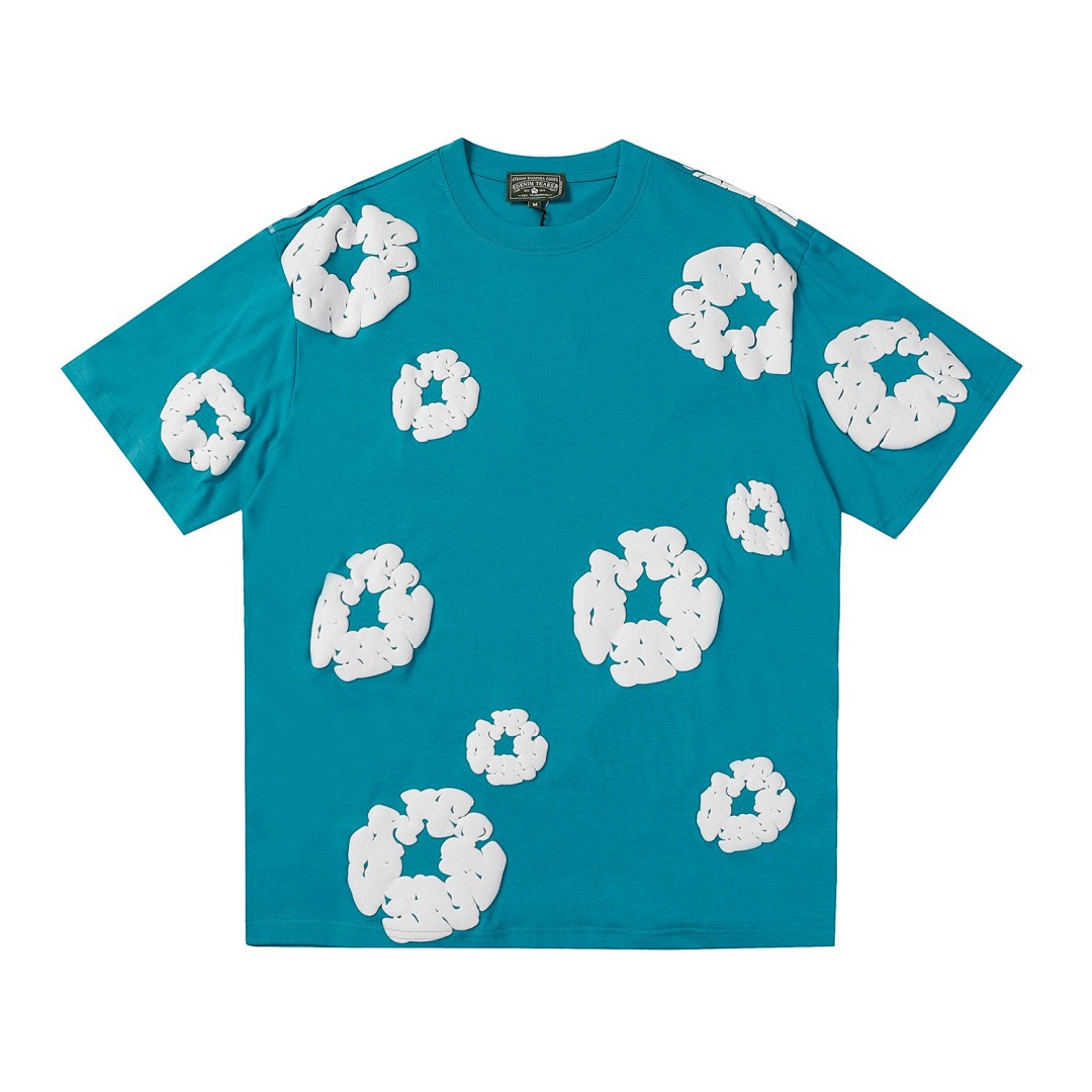 Unbranded 118 DENIM TEARS Cotton Floral High Short Sleeve Black Grey Blue Green Purple Red Orange Pink S-XL 291# - Image 19