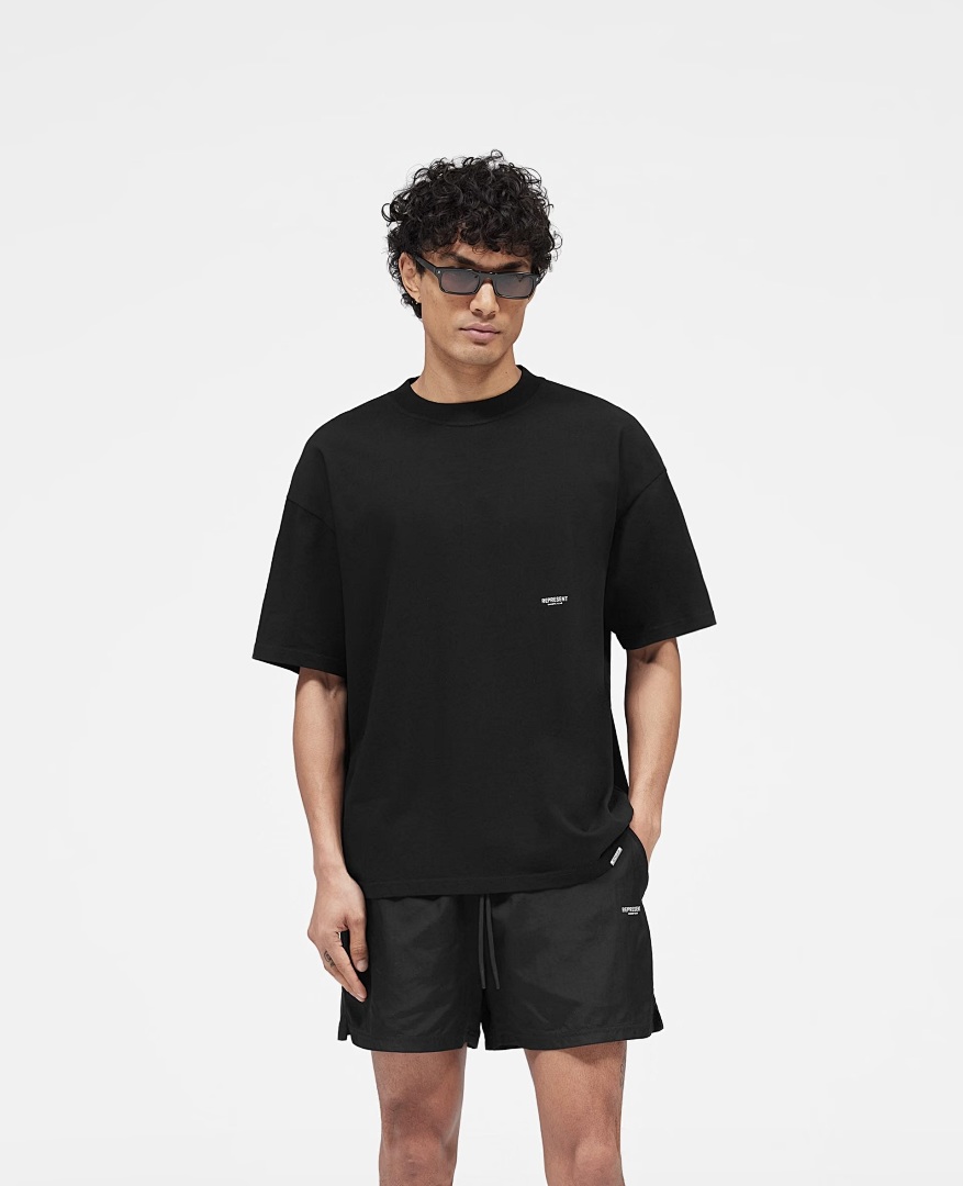 Represent 108 REPRESENT Solid Small Logo Print Short Sleeve T Black White Grey S-XL R3200# - Image 10