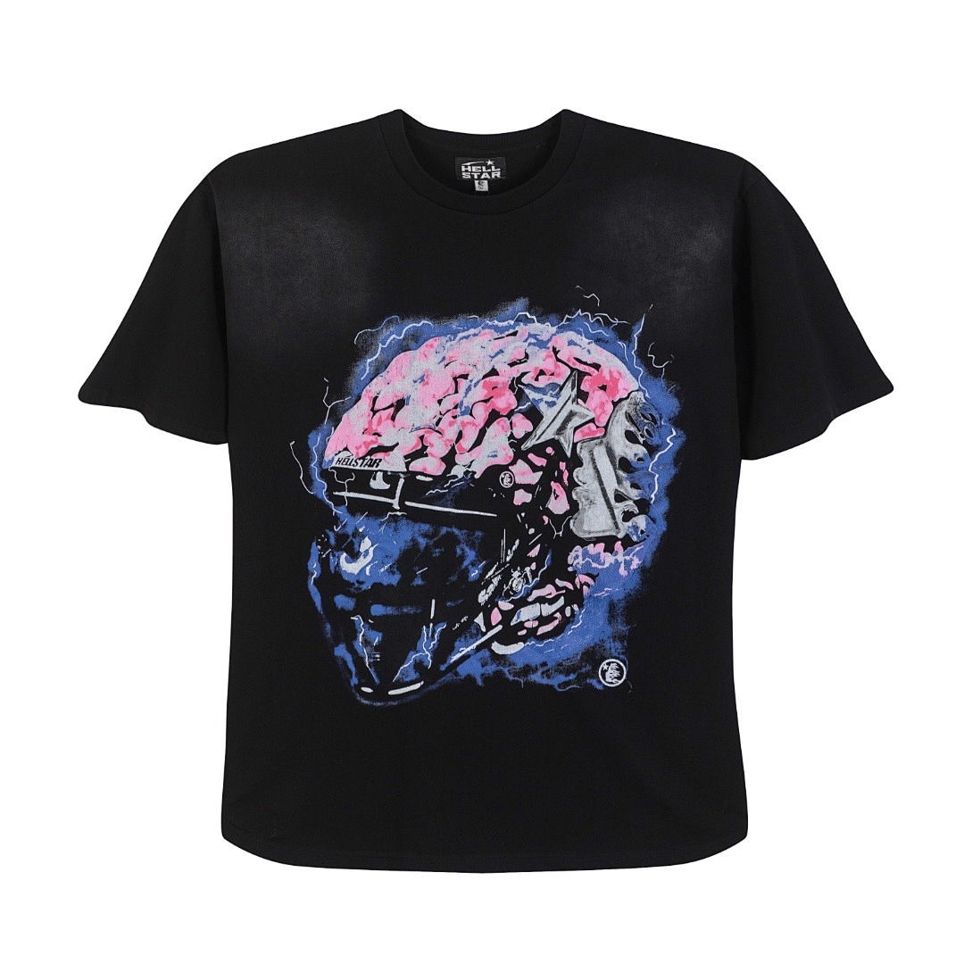 Hellstar 138 Hellstar SBrain Helmet Short Sleeve Washed T Water Black S-M-L-XL