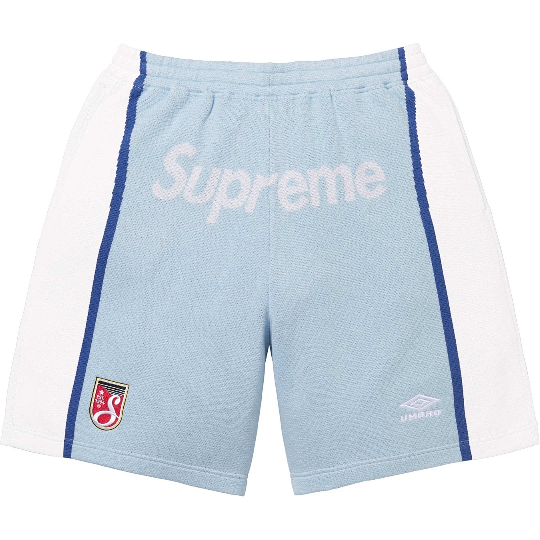 Supreme 288 UMBRO Collab SS25 KNIT SHORTS30 Patchwork Short Quad Black Red Purple Light Blue S-XL - Image 6