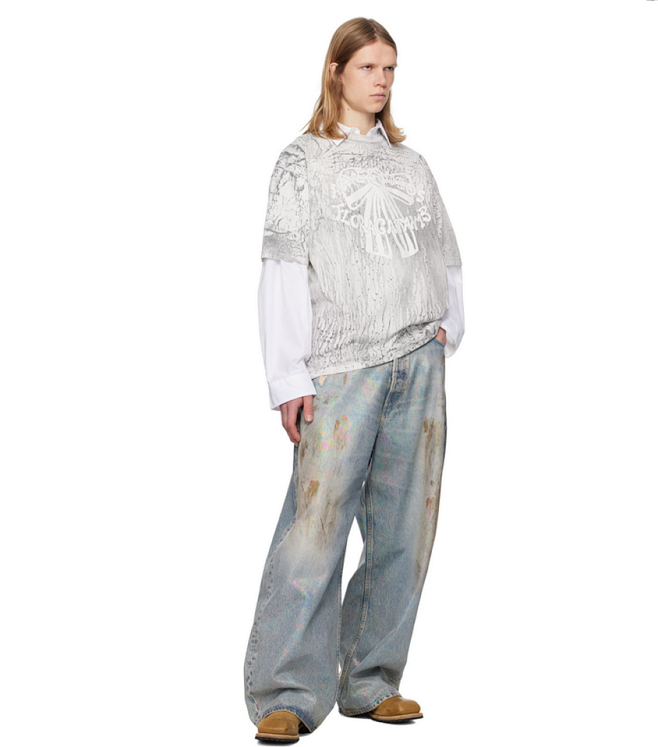 Acne Studios 298 AC Gradient Silver Blue S-XL 7296# - Image 20