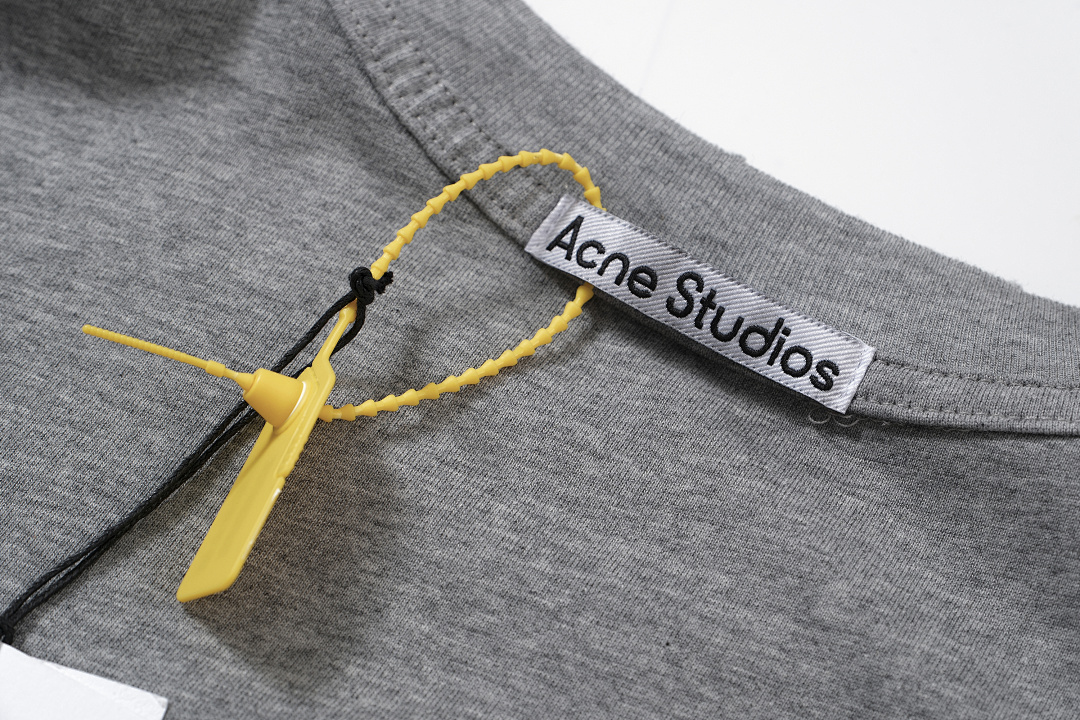 Acne Studios 118 AC LOGO Print Short Sleeve T Pink Floral Grey Black White Red Olive Green Dark Blue Spring Purple S-XL 8026# - Image 111