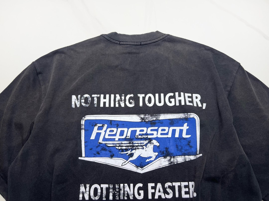 Off-White 148 REPRESENT High Mens Womens Wide Washed Short Sleeve : S M L XL Off (White) - Image 12