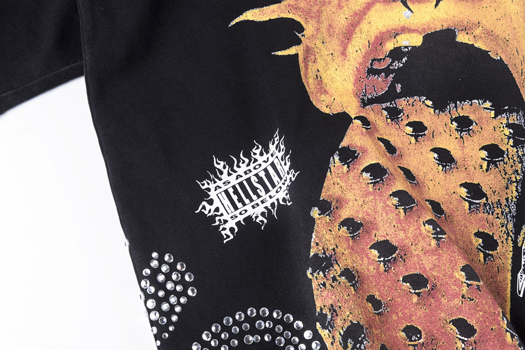 Hellstar 178 Hellstar Studios Wind Fire Flame Black Short T S-XL - Image 8