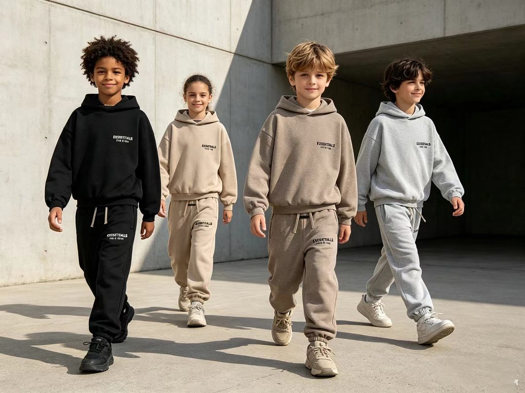 Essentials 158 Kids Ess FALL24 HOLIDAY Gum Velvet : Dark Mist Grey Light Black Desert Gold Brown 4/5 6/7 8 10 12 14/16 - Image 57