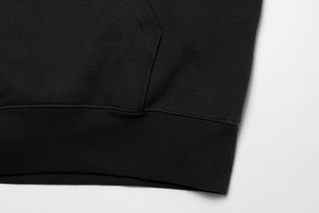 Essentials 218 ESS HOODIE 1977 Print Velvet Black Iron Dark Oatmeal XS-XL 460G Surface 6080# - Image 10