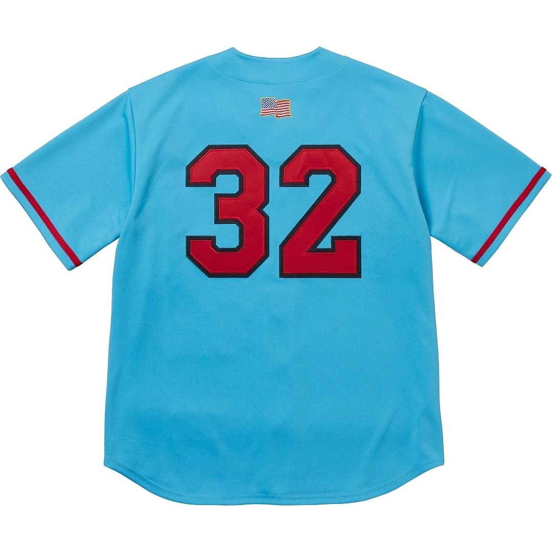 Supreme 268 FW25 WEEK1 Swords Baseball Jersey Label Patch Logo Buckle Short Sleeve : Black, Gold, Blue S-XL - Image 6