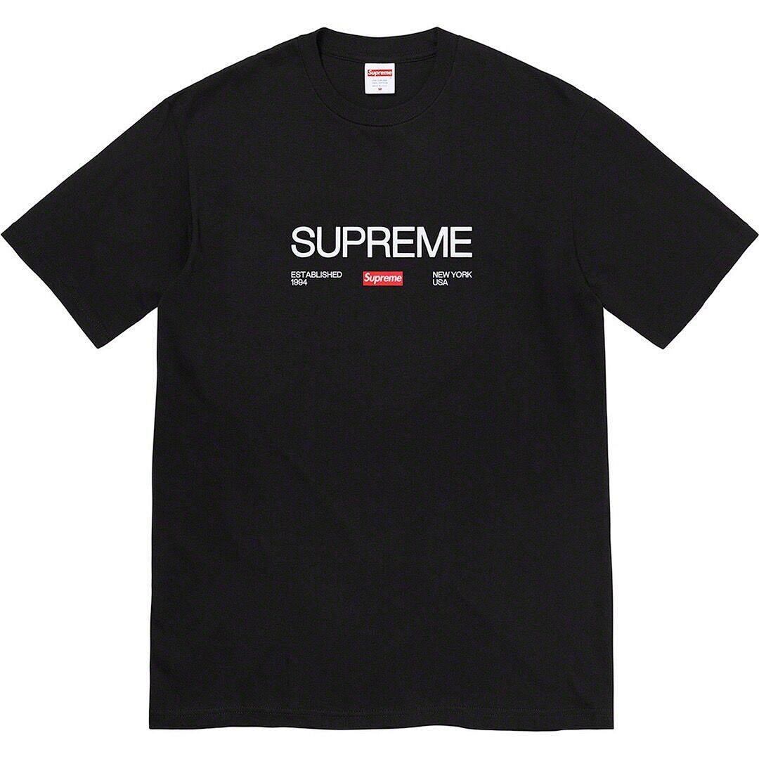 Supreme 118 21FW EST 1994 Box Logo Short Sleeve T Black, White S M L