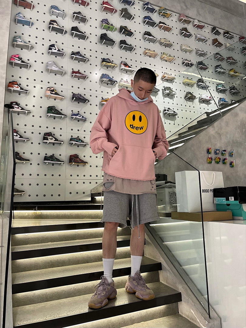 Off-White 218 Drew House 21Ss Mascot Deconstructed Hoodie Black Off White Pink S M L - Image 34