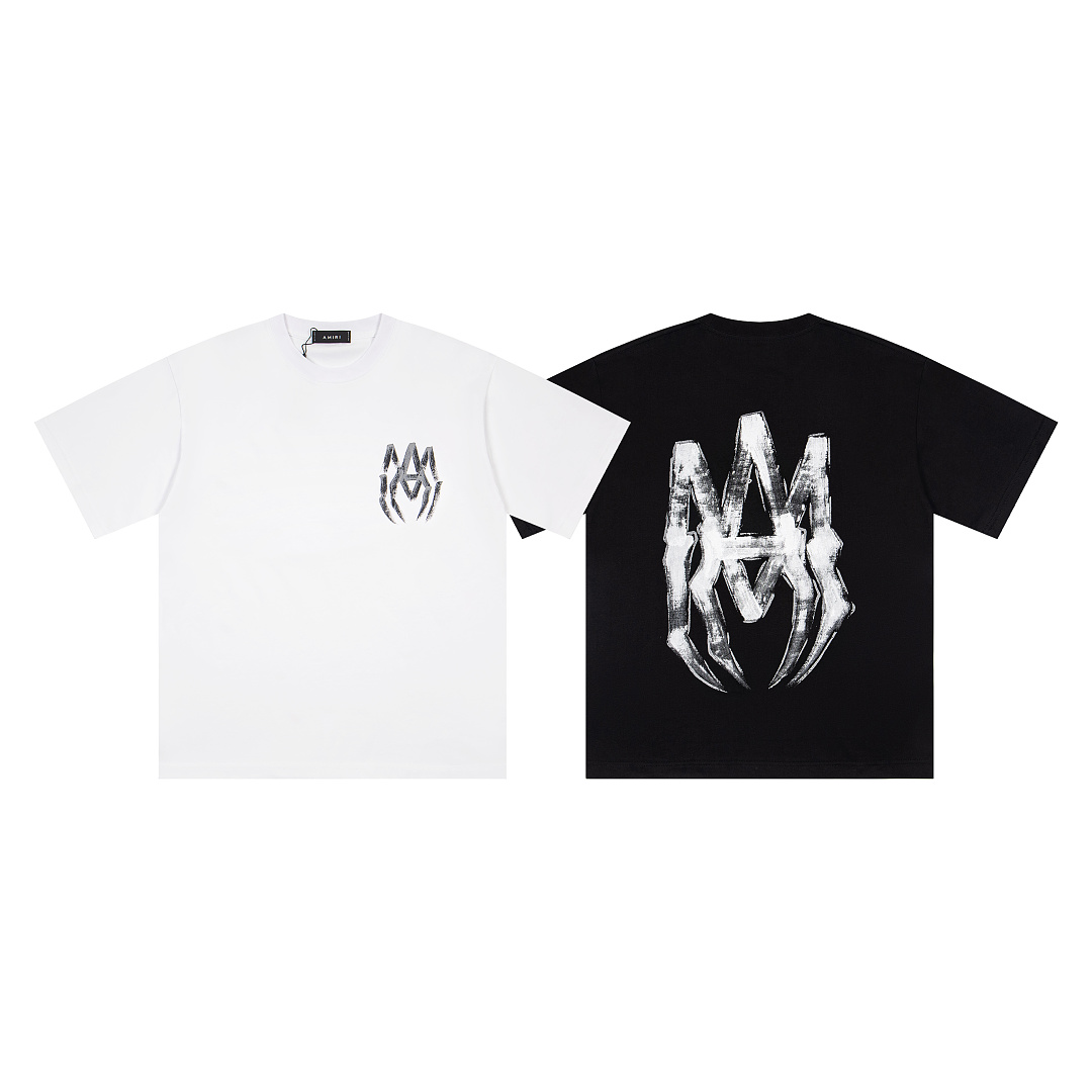 AMIRI 118 26Ss New Short Sleeve T Black White S M L XL 9927#