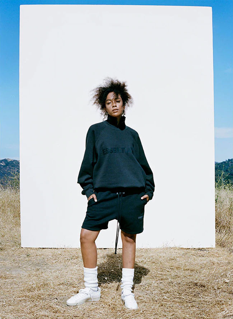 Essentials 98 FEAR OF GOD ESSENTIALS FOG Sleeve LOGO Collar White Blue Light Black Apricot High Grey Camel S-XL 6675# - Image 109