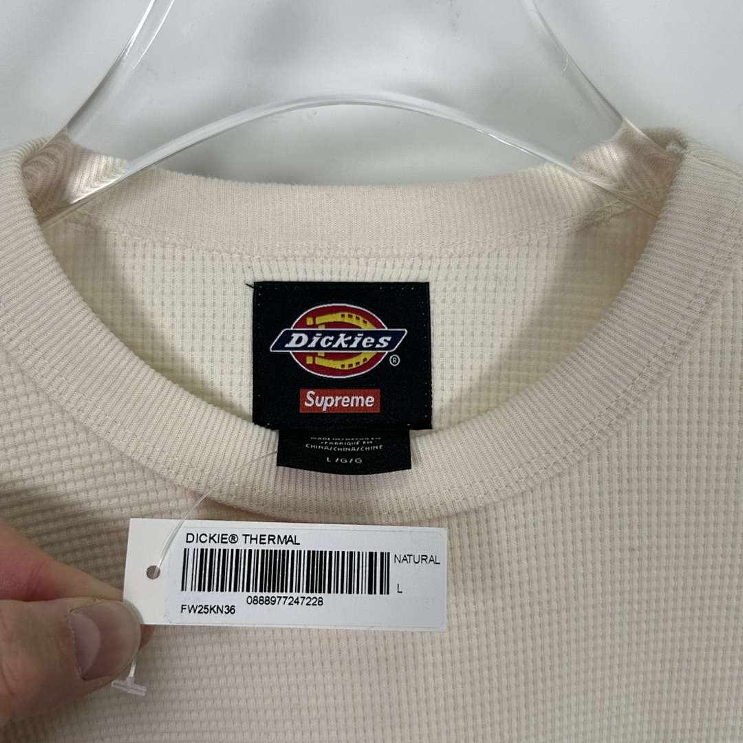 Off-White 228 DK Long Sleeve T X DICKIES Collab FW25 THERMAL L/S TEE Black Off White S - Image 16