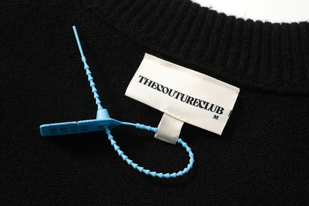 Christian Louboutin 198 THECOUTURECLUB Floral Logo Collar Fleece Light Grey Black S-XL T8901# - Image 13