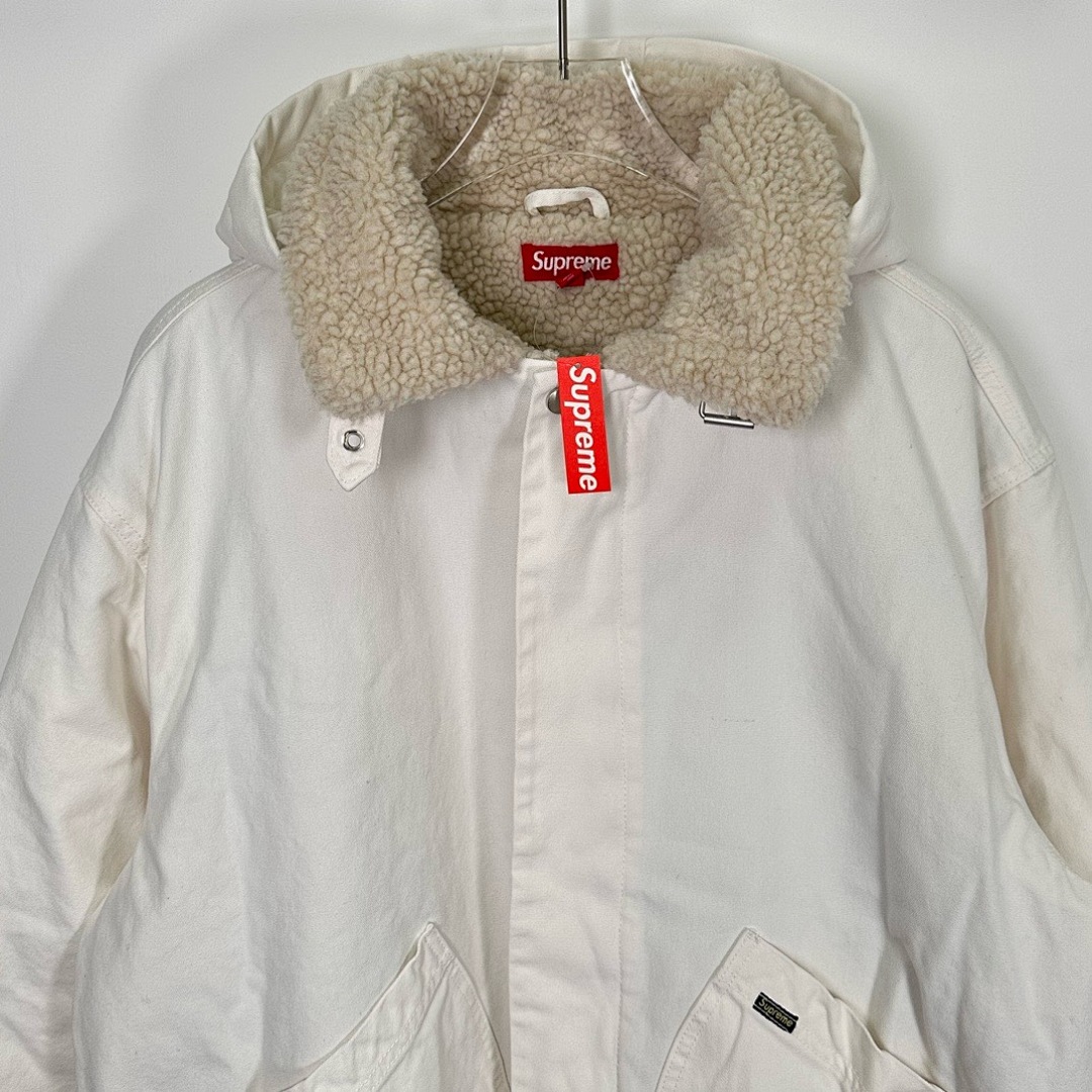 Supreme 598 24Fw Faux Shearling Lined Bomber Jacket Velvet Black White Water Blue S-XL - Image 48